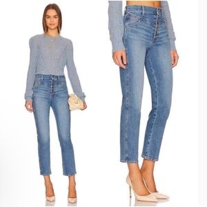 Veronica Beard Ryleigh Slim Straight High Rise Jeans in Durango Size 27 EUC